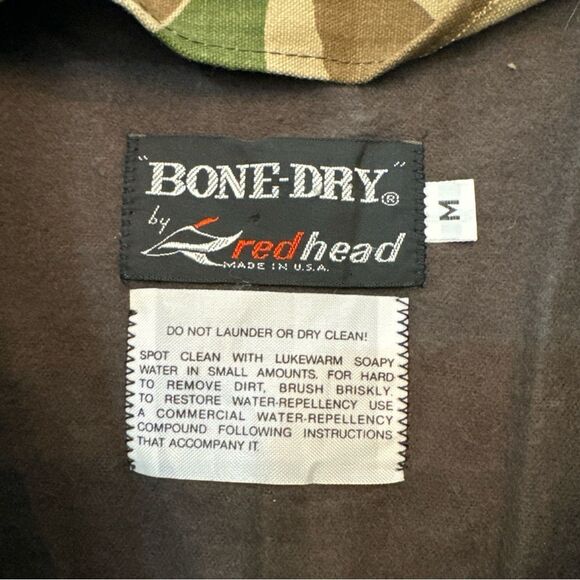 Redhead Bone Dry Vest Mens Medium Green Camo Corduroy Bird Hunt Game Pouch - Picture 3 of 5